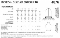 Knitting Pattern - Sirdar 4876 - Snuggly DK - Jackets